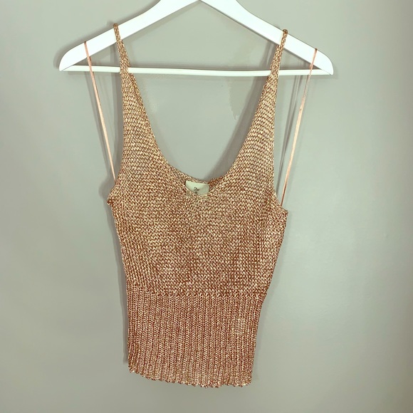 Tops - NWOT Metallic Gold Top